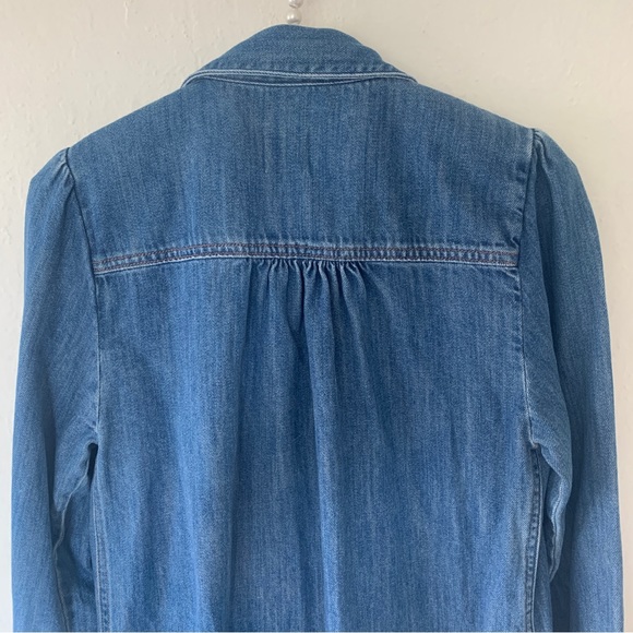 Zara Snap Button Denim Dress - Picture 9 of 12